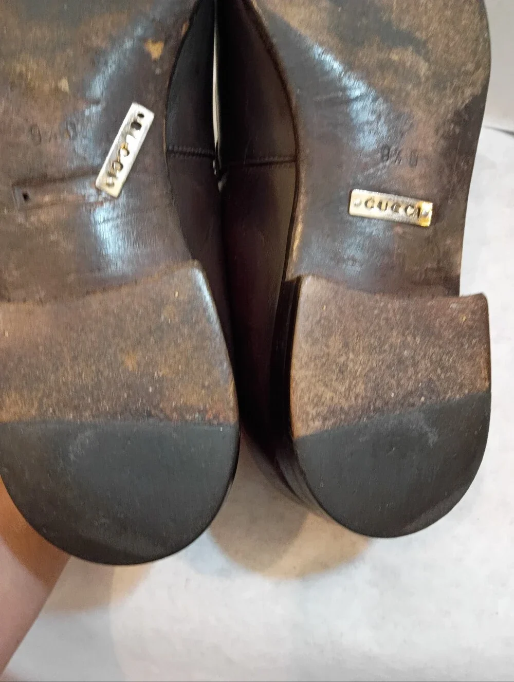 Brown Gucci loafers Croc Embossed UK 9.5 Us 10